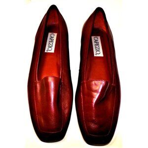 Capezio "Jenny" red leather square toe flats US 9M